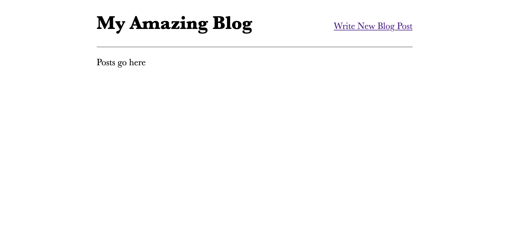 Screenshot of the styled home page